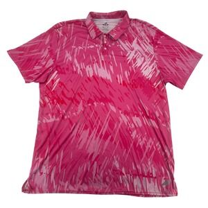 BTX Sports Men's 5XL Pink Camo Quick Dry Golf Polo Shirt Comfy Outdoors Casual